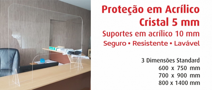11050 - Acr�lico de Prote��o com suportes