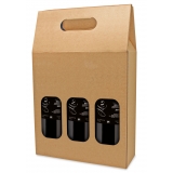 1064 - Caixa de Carto kraft 3 garrafas de Vinho