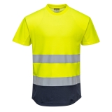 2395 - T-Shirt bicolor de alta visibilidade em tecido respirvel 