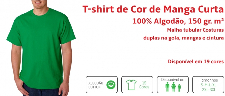 KY11501 TSHIRT DE COR 150 grs.