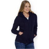 33450 - SWEATSHIRT DE SENHORA COM FECHO E CAPUZ