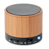 9608 - Coluna Bluetooth 4.2 em ABS com caixa de bambu