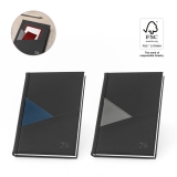 96220 - Agenda A5 em PU Possui 2 bolsos exteriores na capa