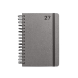 96215 - Agenda A5 com argolas em pele reciclada 