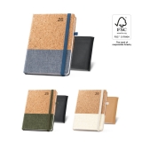 96199 - Agenda A5 em cortia natural e linho