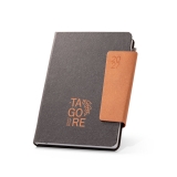 96205 - Agenda A5 em pele reciclada com fecho magn�tico.