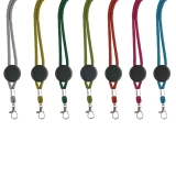 40839 -  Lanyard tubular em polister, ajustvel, fecho de segurana