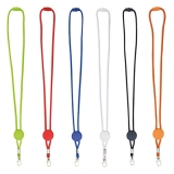 40818 - Lanyard tubular em polister ajustvel e mosqueto.