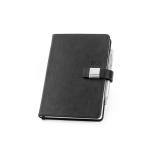 96221 - Agenda A5 em PU (58% reciclado), com fecho magn�tico