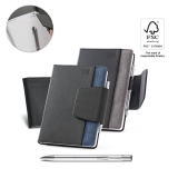 96088 - Agenda bi-material A5 em PU e tecido em polister