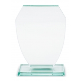 10095 - Troféu placa em Vidro com base retangular